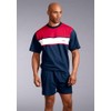 H.I.S Men's Short Pyjamas, Navy Red White