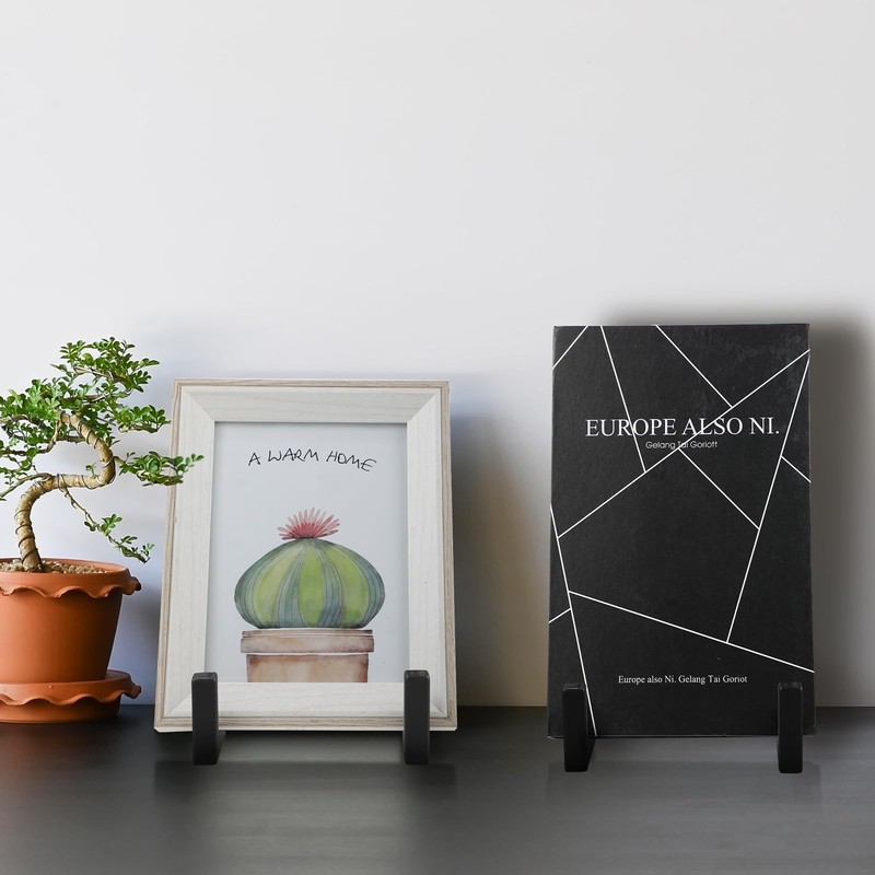 Sweetude 2 Pcs Large Plate Stands for Display Metal Frame