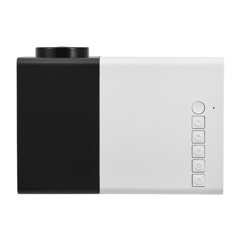 Mini Stylish Home Theater Portable LED Projector Multimedia Player Black