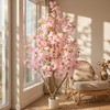 Warmplants 6ft Artificial Cherry Blossom Tree, Fake Sakura Pink Flower
