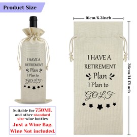 Retirement Gifts for Woman Men Wine Gift Bags Thank You Leaving Gifts Retired Farewell Gift for Coworkers Colleagues Happy Retirement Party Decorations for Man Woman Teacher Friend Coworker Nurse
