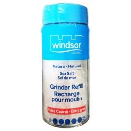 Windsor Natural Sea Salt, Grinder Refill, Extra Coarse, 255g/8.9 oz.,