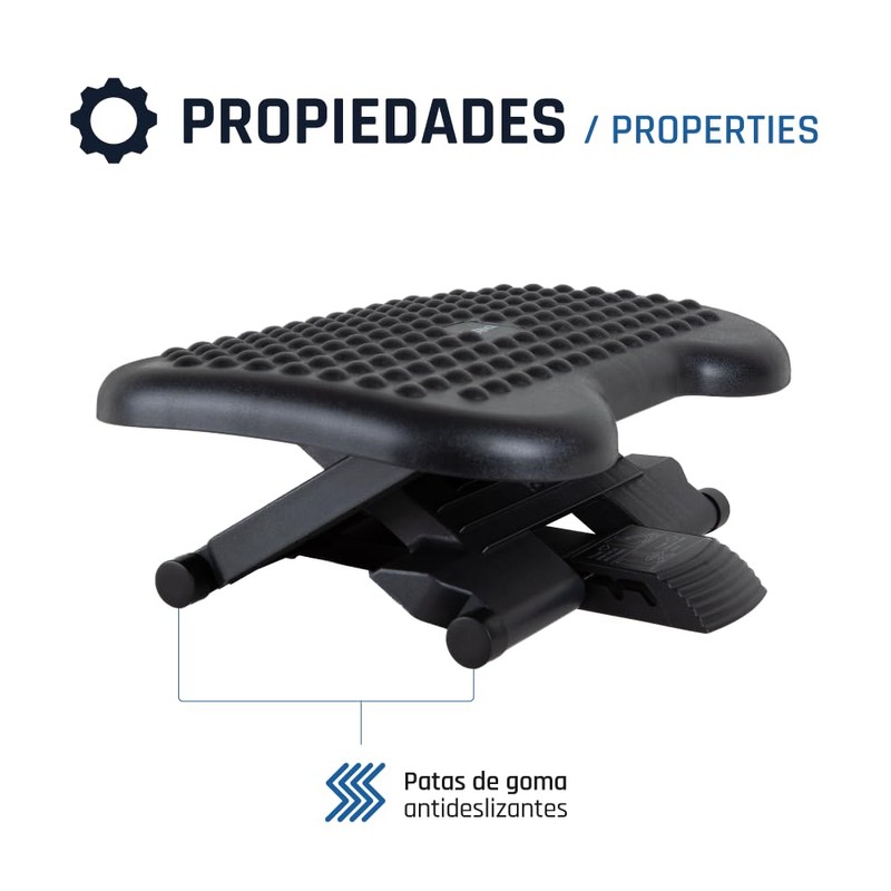 iggual RP3 Healthy Black Ergonomic Footrest Adjustable Height and Tilt