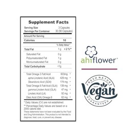 Omega 3-6-9 Vegano Ahiflower® | Cápsulas Vegetales | VIDALIA THE MIX SUPERFOODS | Ácidos Grasos Esenciales de Origen Vegetal | 90 Cápsulas Alternativa
