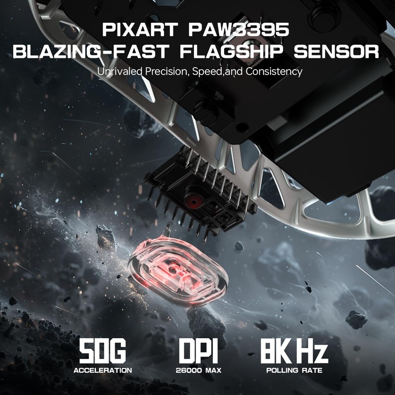 ATTACK SHARK R3 Magnesium Alloy Wireless Gaming Mouse, BT/2.4Ghz/Wired 46g