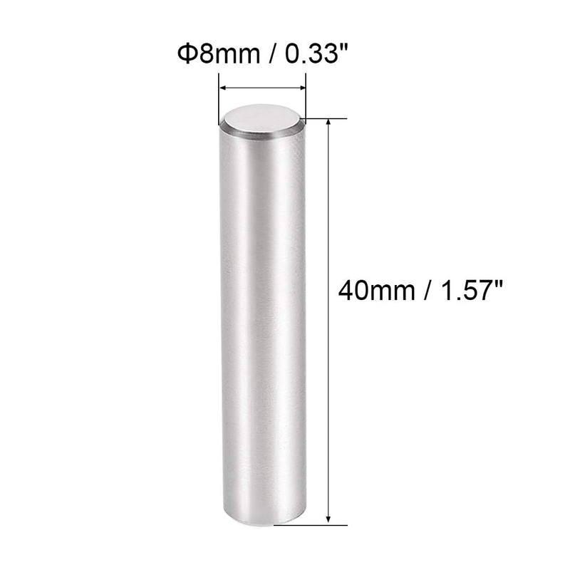 TOP-VIGOR 10Pcs 8mm x 40mm Dowel Pins Shelf Support Pegs,