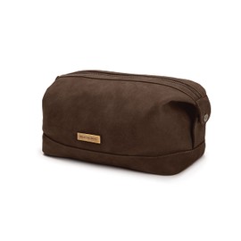DRAKENSBERG 'Ruby' Classic Travel Toiletry Bag, Wash and Toiletry Bag, Cosmetic Bag, Men, Sustainably Handmade, Expandable, 5 Litres, Coffee Brown, Toiletry bag