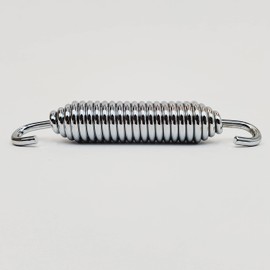 Chrome 3-7/8" Kickstand/Jiffy Stand Spring 1985-2006 Harley Softail, 1985-1986 Wide Glide FXWG, 1991-1994 FXR, 1991-1998 Tour Glide FLT, Electra Glide FLHT, 1985-2006 Sportster XL Replaces #50005-85A