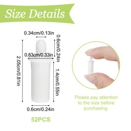 UFURMATE Shutter Repair Pins, 52 PCS White Replacement Repair Pins Window Plastic Spring Loaded Louver Repair Pins Plantation Shutter Pins (Dia. 6mm/0.2in)