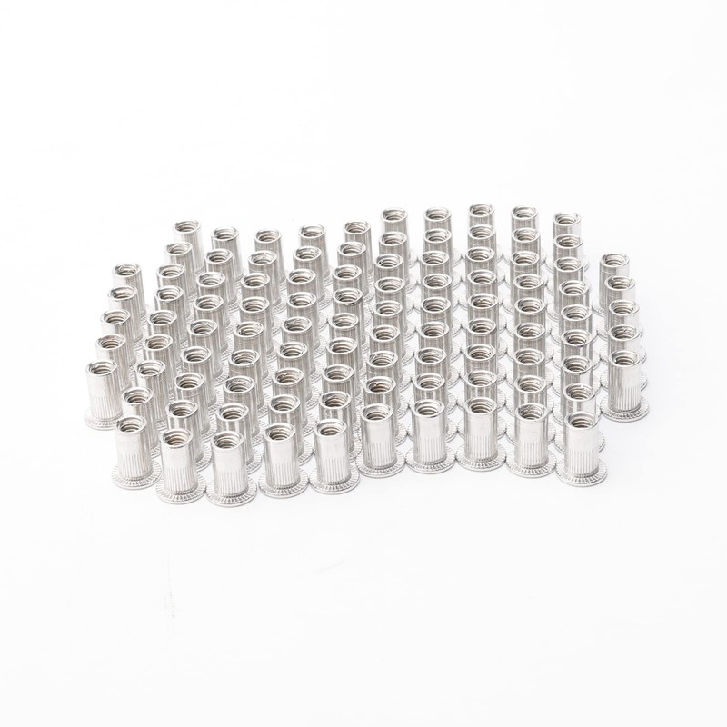 Rowiz 100 PCS M4 4mm Flat Head Aluminum Rivet Nut