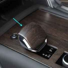 NEOLVZT Suede Gear Shift Shifter Knob Cover Cap Trims for Range Rover Velar Sport 2022-2025 Land Rover Discovery 2021-2025 (Wood Grain)