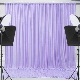 20x10ft Wrinkle Free Lavender Backdrop Curtain for Parties Soft Fabric Drapes Wedding Curtain Backdrop for Birthday Party Decorations Background for Photography 5x10ft,4 Panels