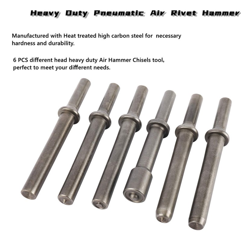 YaeCCC 7 Pcs Air Hammer Rivet Set, Heavy Duty Smoothing