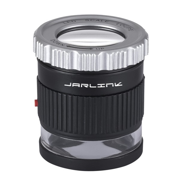 JARLINK 30X Jewelers Loupe, Adjustable Focal Length Magnifier with 3