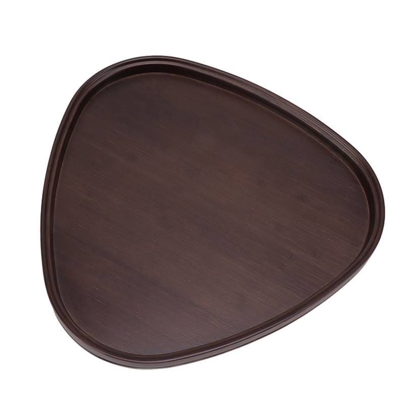 Wood Serving Tray Sturdy Bamboo Simple Elegant Triangular Multifunction Wooden