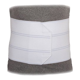 Advanced Orthopaedics 3 Panel Abdominal Binder, 9-inch High, Waist Circumference 30-inch - 45-inch, White