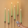 Girimax Spiral Flameless Taper Candles with Remote, Green Candles Battery