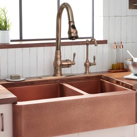 Akicon One-Handle Drinking Water Filter Faucet Water Purifier Faucet, Only for Cold Water (Antique Copper)