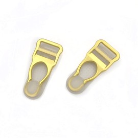 VEVESI 1/2'' Suspender Clips Garters End buckle for making clothing Parts DIY/Replacement Accessories (Gold), Gold, 12mm