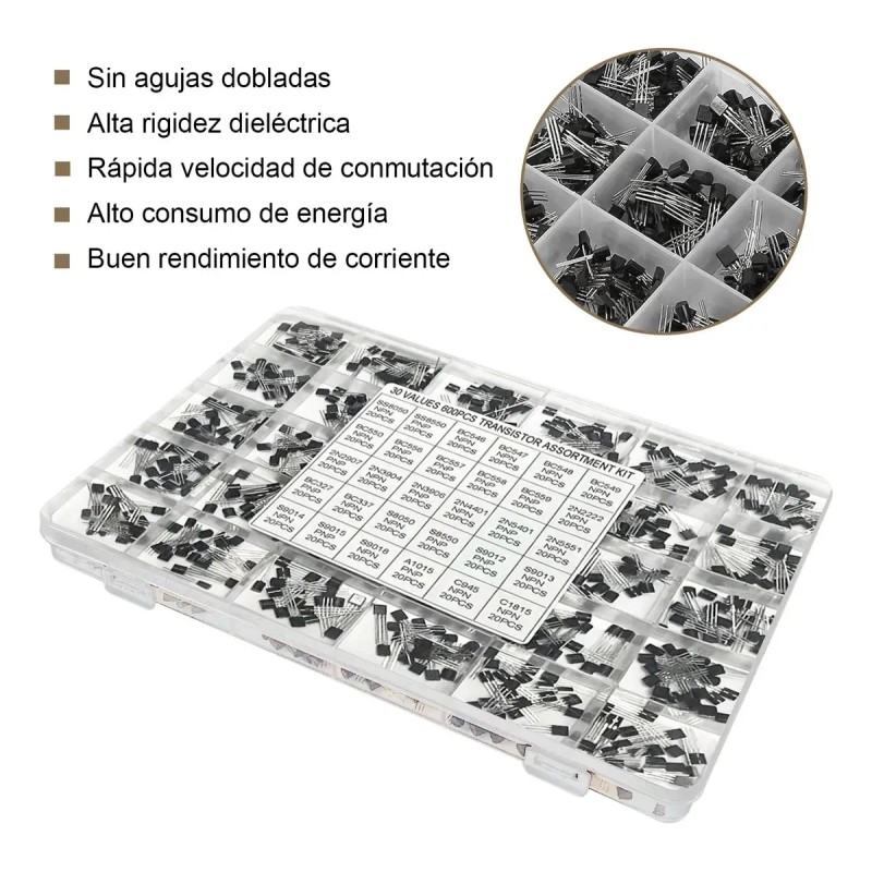 Kit De Transistores 2n2222 2n3904 Bc337 Bc547 Bc557, 600 Pie