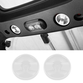 Hoolcar Hardtop Top Hard Panel Mounting Screw Knob Cover Interior Accessories Compatible with Jeep Wrangler JK JKU 2007-2017, White, 2PCs