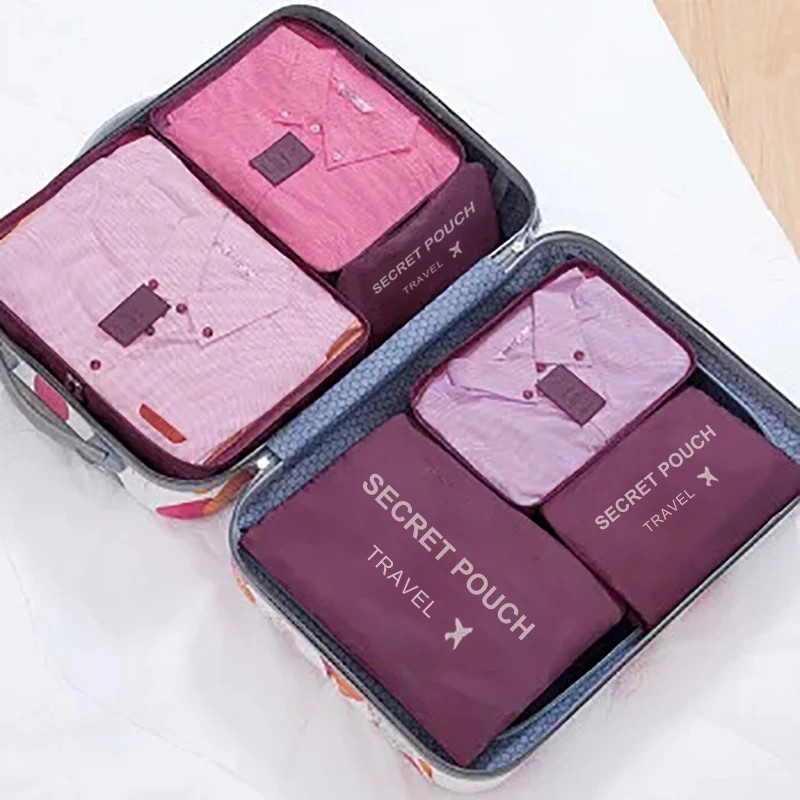 6-Piece Packing Cubes Set – Travel Luggage Organizer Bags with