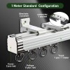 ZSHINE Curtain Tracks Ceiling or Wall Mounting Heavy-Duty Curtain Rails