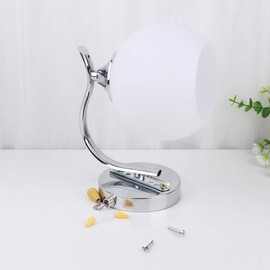 Mobestech Wall Light Modern Globe Lampshade LED Wall Sconce with Pull Chain Swith for Home Living Room Bathroom Staircase Hallway