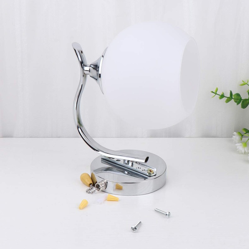 Mobestech Wall Light Modern Globe Lampshade LED Wall Sconce with