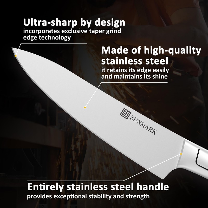 Kitchen Knife Set, Professional 13 Piece Knife Set with Block