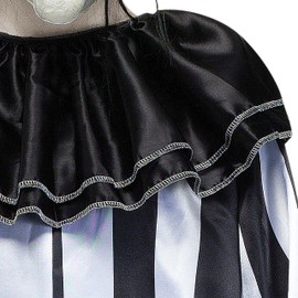 Fun World Unisex Adults Killer Clown Teen Cstm Sized Costumes, White, Black, Red, Standard US