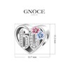 GNOCE Celebration 60th Birthday Heart Charm 925 Sterling Silver Bead