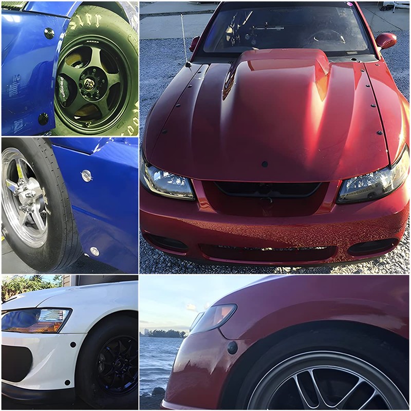 JNNJ Pack of 4 Quick Release Hood Pins, Push Button