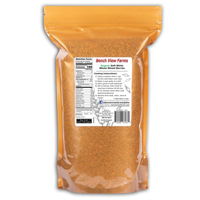 Organic Soft White Wheat Berries