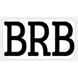 BRB 500 Pcs Stickers Pack 2.25 x 1.25 in Be Right Back Slang Internet TTYL LOL