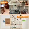 Rypet Transparent Bird Nest Boxes, Wood Parakeet Nesting Box for
