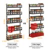 X-cosrack 5-Tier Small Wall-Mounted Spice Rack Organizer, Height-Adjustable, Space-Saving Compact