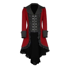 Laku Women's Tuxedo Gothic Tailcoat Jacket Steampunk VTG Victorian Coat Wedding Uniform