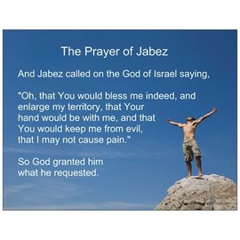 Prayer of Jabez Refrigerator Magnet – Inspirational Bible Verse Fridge Magnet – Christian Motivational, Religious Blessing Prayer Square Magnet – Christian Gift for Kitchen, Home & Office