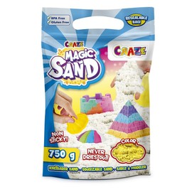 CRAZE Magic Sand Refill Pack: 750g Yellow Sensory Sand for Kids, Gluten-Free Magnetic, Fine Motor Skills Toy, Indoor Play