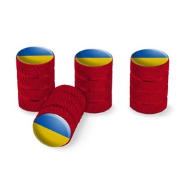 GRAPHICS & MORE Ukraine Country Flag Tire Rim Wheel Aluminum Valve Stem Caps