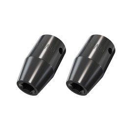 FOCMKEAS 2Pack 9/16 In. Shallow Impact Socket, 1/2-Inch Square Drive, 6-Point Stubby Socket, Imperial SAE, Heat Treated CR-V Steel Short Sockets, Black Phosphating, 1.5 Inch Length(9/16-Inch, 2PC)