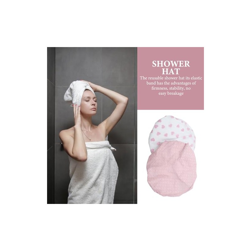 BETOOKY Gorros de Ducha Térmicos para Mujer 2piezas, Doble Capa