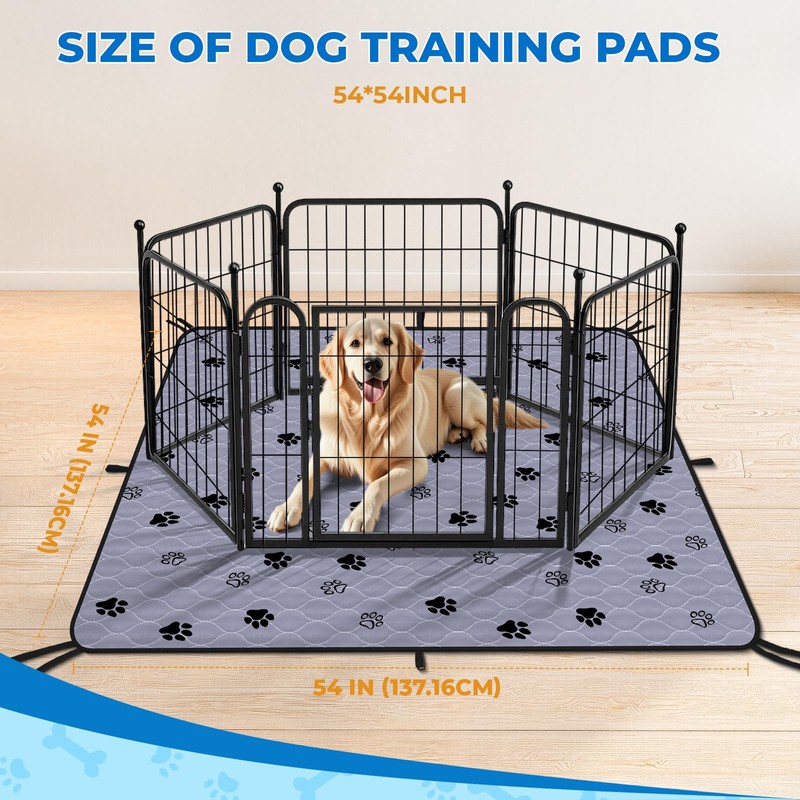 Fostanfly Washable Pee Pads for Dogs, 2 Pack Reusable Super