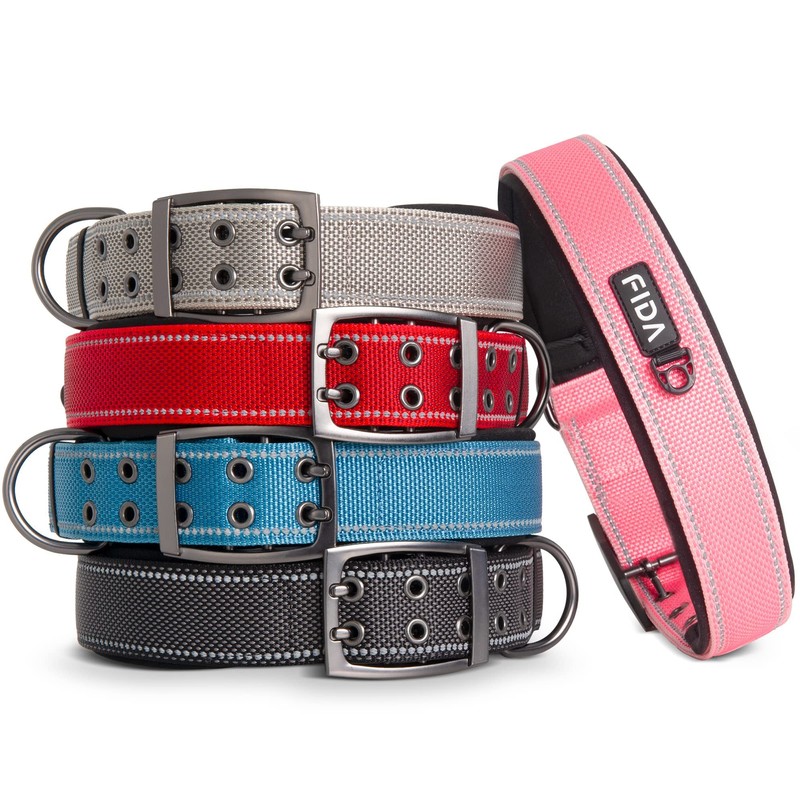 Fida Heavy Duty Dog Collar 1.5” Width, Ultra Soft Neoprene