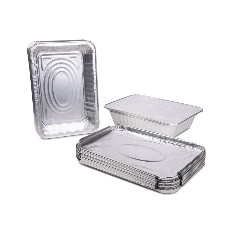 Diplastible Disposable Aluminum Pans with Lids | 10 pack 1-Dinner