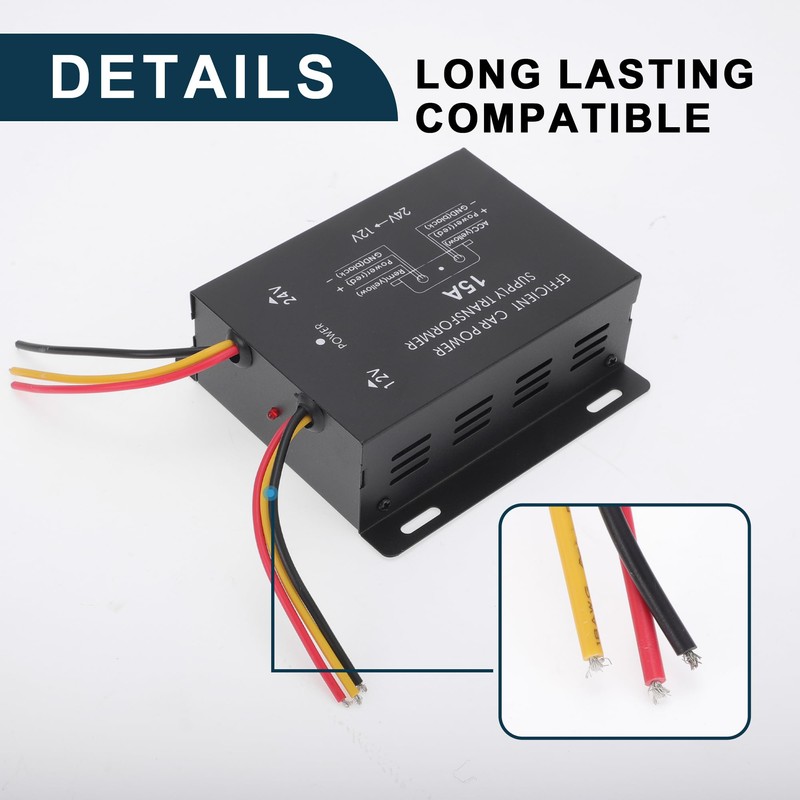 TUCKBOLD Trucks 24V Step Down to 12V Car Power Supply