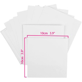 Watercolor Sketchbook,3.9x3.9 Inch Portable Square Mini Watercolor Notebook, 20 Sheets Tearable Watercolor Textured Drawing Papers, 300 GSM (140lb) Art Paper Sketchbook.White