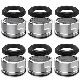 6 Pcs Tap Aerator, Kitchen Tap Aerator, 24mm Durable Faucet Aerator with A Wrench Tap Filter for Sink Taps in The Kitchen Bathroom Restaurant and Public