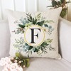Snylcee Monogram Letter F Throw Pillow Covers Floral 18x18 Inch,